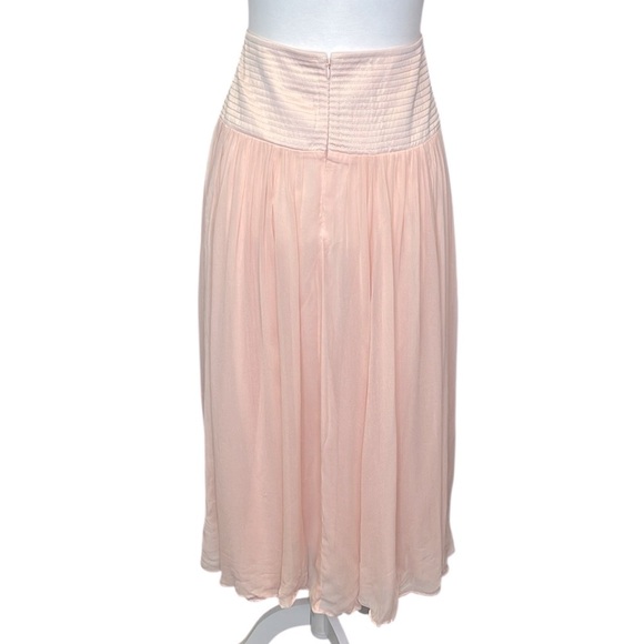 Anthropologie Satin Trapunto Midi Skirt - Picture 4 of 6